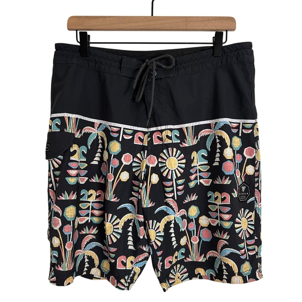 Vissla Palm Tree Board Shorts Swim Trunks - Size 33